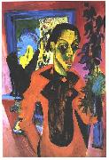 Ernst Ludwig Kirchner Selfportrait with shadow china oil painting artist